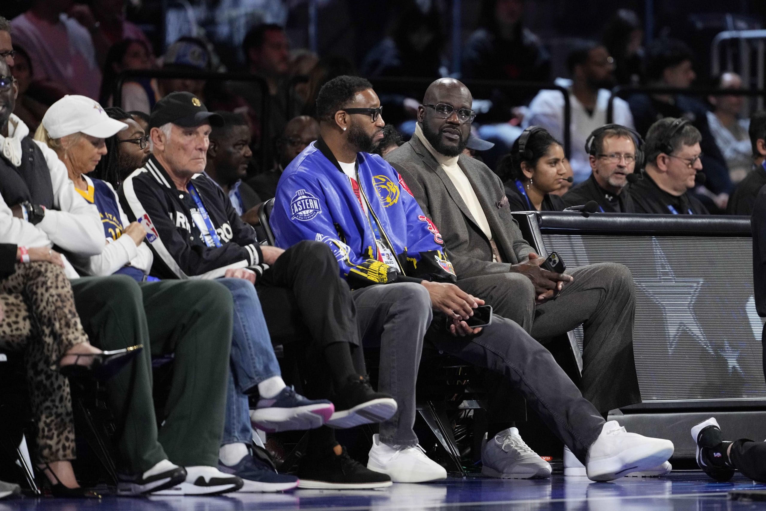 Shaquille O'Neal hovers over the Crypto.com arena, while he reveals his daring outbreak from David Stern's epic NBA punishment.