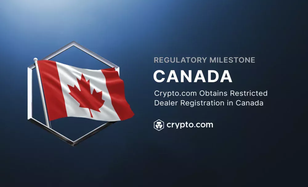 Crypto.com becomes a conditionally registered dealer in Canada and comes one step closer to his goal of becoming a full investment dealer