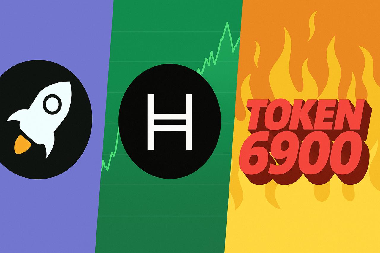Which cryptocurrencies will increase the fastest? Stellar, Hedera and T6900 lead