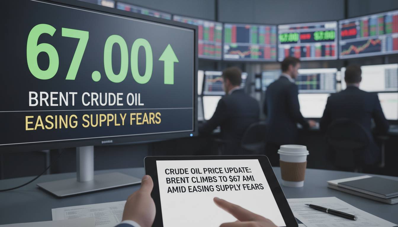 Crude Oil Price Update: Brent Climbs to $67 Amid Easing Supply Fears