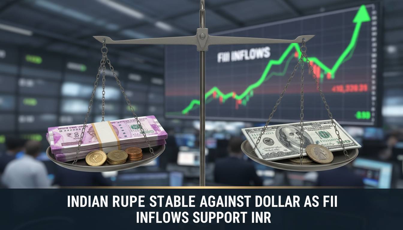 Indian Rupee Stable Against Dollar as FII Inflows Support INR