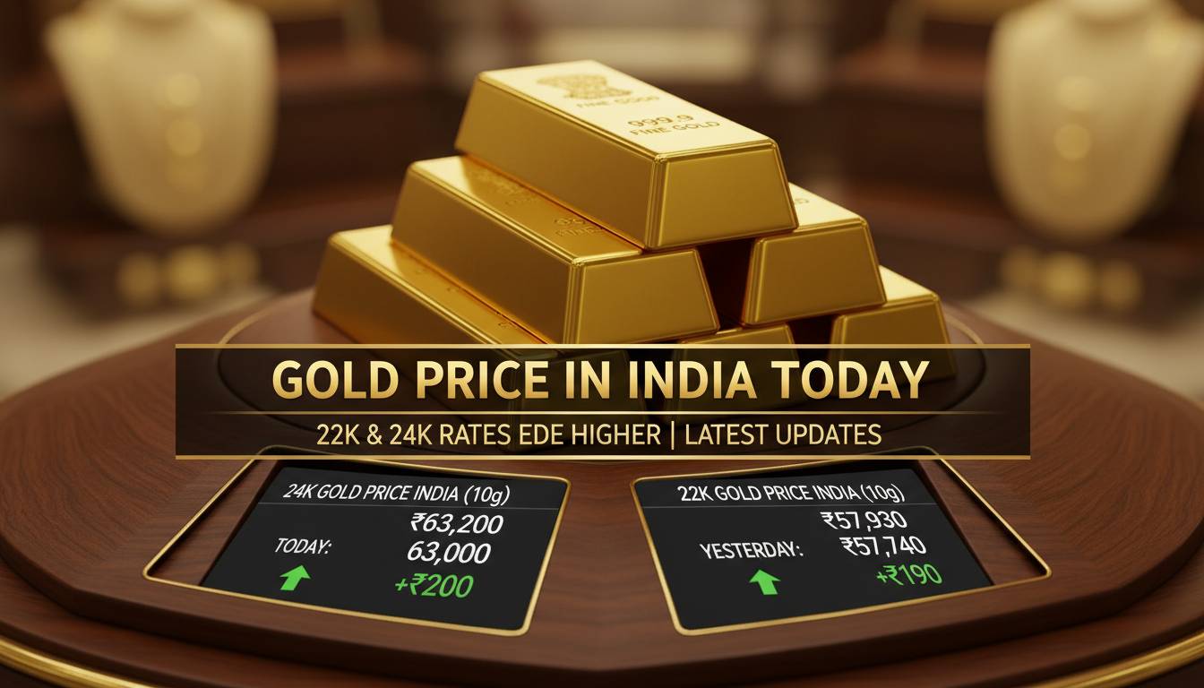 Gold Price in India Today: 22K & 24K Rates Edge Higher | Latest Updates